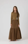 By Tess Collection Lany Dress In Brown