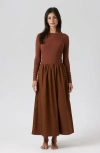By Tess Collection Shay Dress In Brown