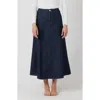 By Tess Collection Vivi Skirt In Blue Denim