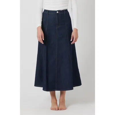 By Tess Collection Vivi Skirt In Blue Denim