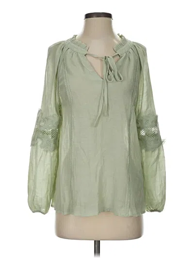 Pre-owned By The River 3/4 Sleeve Blouse In Green
