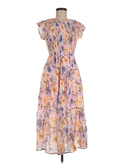Pre-owned By The River Casual Dress In Purple