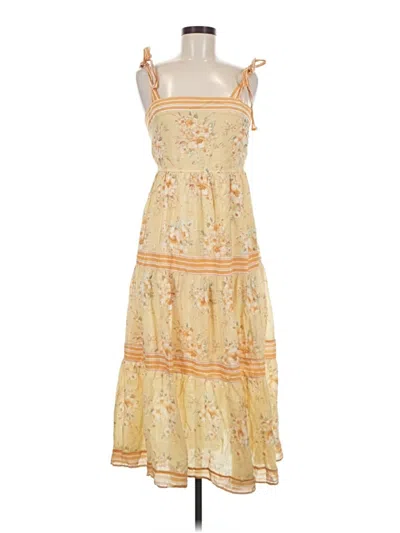 Pre-owned By The River Casual Dress In Yellow