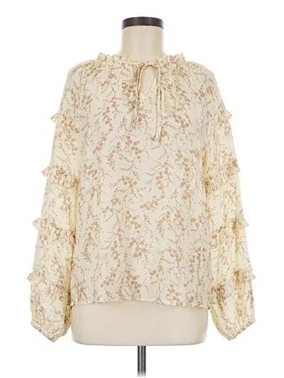 Pre-owned By The River Long Sleeve Blouse In White