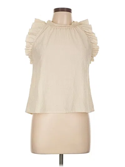 Pre-owned By The River Sleeveless Blouse In White