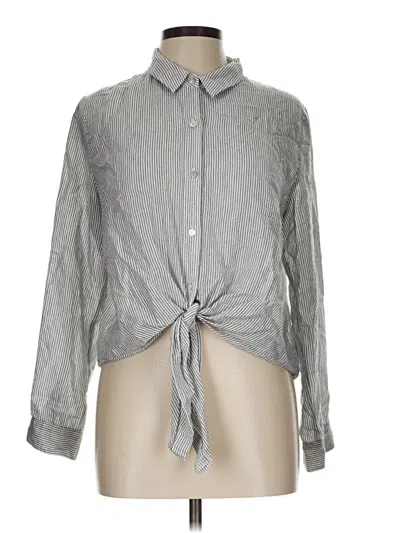 Pre-owned By The Way. Long Sleeve Button Down Shirt In Gray