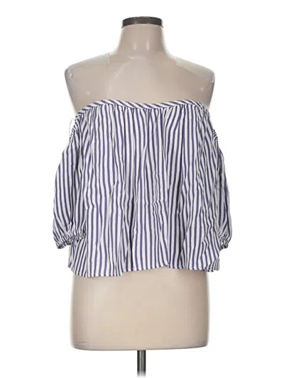 Pre-owned By Together 3/4 Sleeve Blouse In Blue