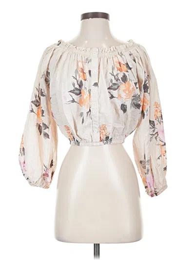 Pre-owned By Together 3/4 Sleeve Blouse In Ivory