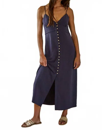 By Together Alais Button Down Dress In Blue