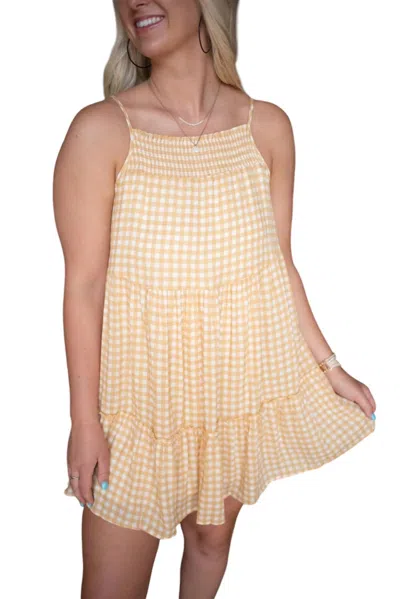 By Together Already Yours Mini Dress In Mustard/ivory In Yellow