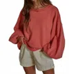 By Together Amelia Sweatshirt In Dusty Red In Pink