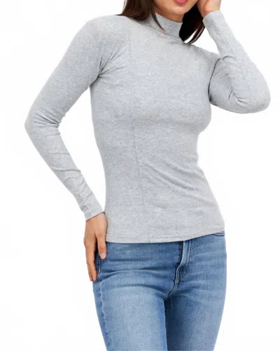 By Together Aria Long Sleeve Top In Heather Grey In Gray