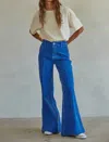 By Together At A Crossroads High Waisted Flare Jeans In Blue