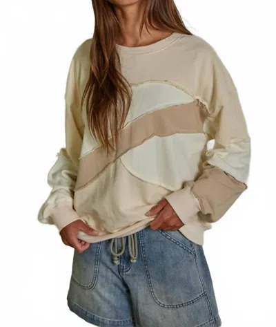 By Together Avenel Pullover Crewneck Sweatshirt In Beige In Neutral