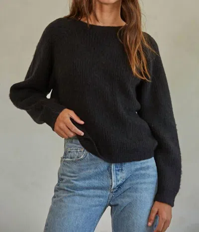 By Together Belle Dia Round Neck Sweater In Black