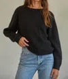 By Together Belle Twist Back Sweater In Black In Black