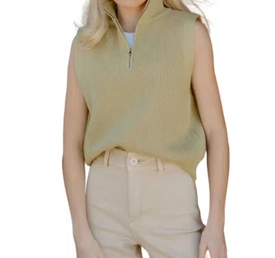 By Together Bethany Sweater Vest In Green