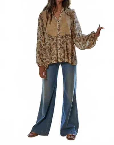 By Together Blooming Florals Top In Multi