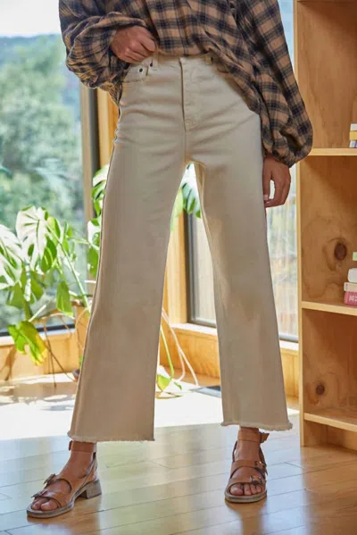 By Together Brayden High Waisted Jean In Cream In Neutral