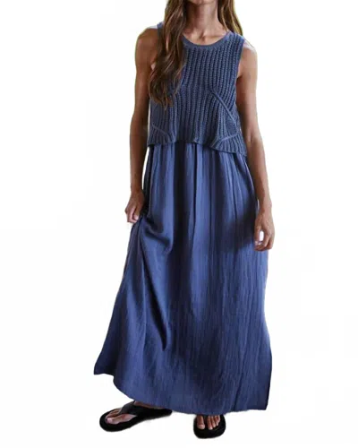 By Together Braylee Sweater Layered Dress In Blue