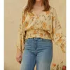 By Together By Chance Smocked Top In Light Yellow In Yellow
