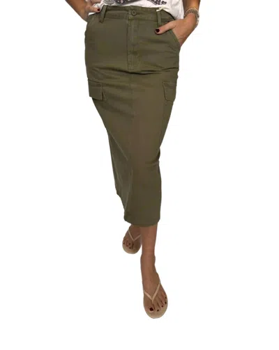 By Together Cargo Skirt In Olive In Green