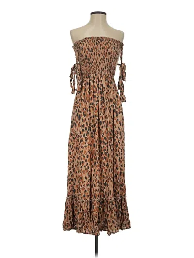 Pre-owned By Together Casual Dress In Brown