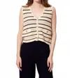 By Together Celeste Knit Vest In Cream In Neutral