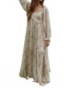 By Together Chiffon Floral Flare Maxi Dress In Multicolor In Neutral