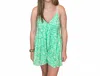 By Together Chive Patterned Single Strap Romper In Green In Green