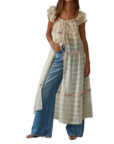 By Together Chloe Tie Tunic Top In Natural In Neutral