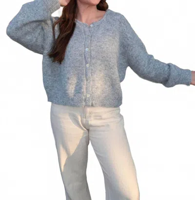 By Together Cloud Cardigan In Light Gray In Multi