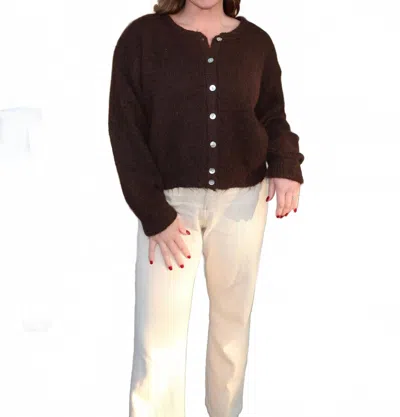 By Together Cocoa Cardigan In Chocolate Brown