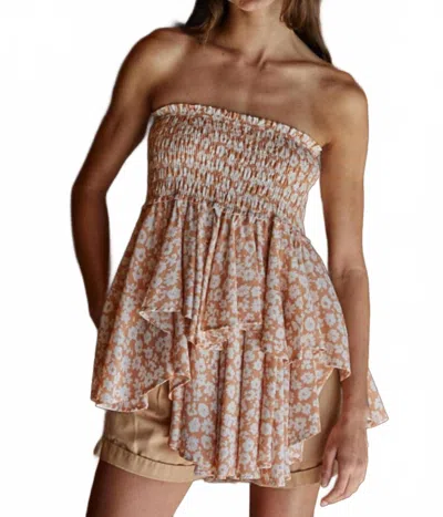 By Together Convertible Strapless Top To Skirt In Coral In Pink