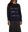 By Together Crew Neck Sweater In Navy In Blue