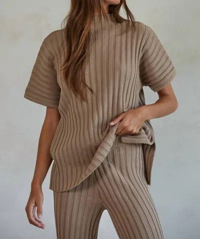 By Together Cyndi Sweater Top In Mocha