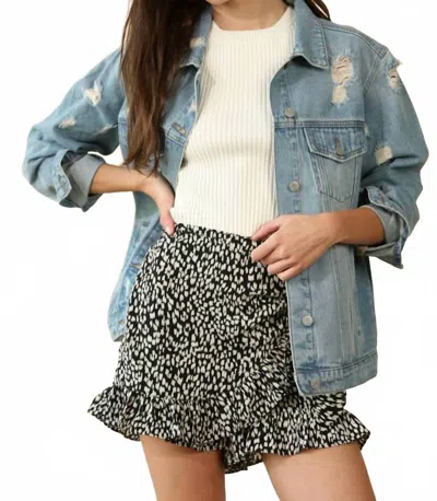 By Together Daily Duty Distressed Jacket In Denim In Multi