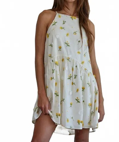 By Together Daisy Summer Dress In Cream Multi