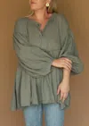 By Together Dessa Tunic In Slate Green Grey In Green