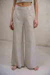 By Together Eden Flare Pants In Linen Grey