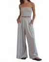 By Together Everitt Wide-leg Knit Pants In Gray In Gray