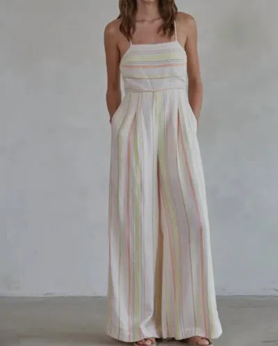 By Together Feel The Sun Jumpsuit In Beige In White