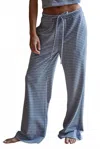By Together Find Your Soft Stripe Pants In Blue Grey In Blue