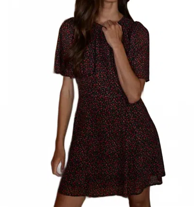 By Together Floral Print Mini Dress In Black In Brown