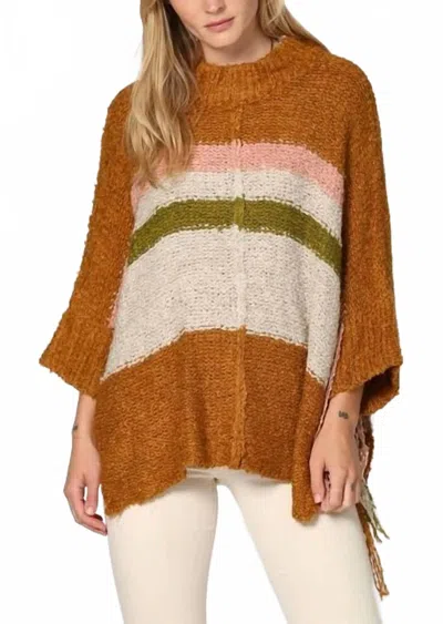 By Together Fringe Detail Sweater In Desert Clay In Brown