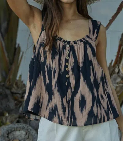 By Together Giselle Sleeveless Top In Multi In Gray