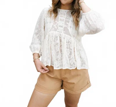 By Together Haisel Top In Ivory In Neutral