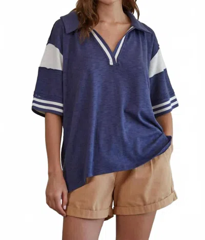 By Together Half Time Top In Navy In Blue