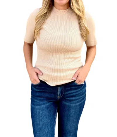 By Together High Stakes Top In Taupe In Grey