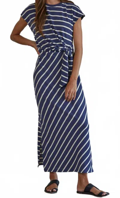 By Together Hudson Striped Maxi Dress In Navy/white In Blue